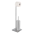 WENKO 25378100 - Brosse WC RECCO 20 x 71,5 cm satinée