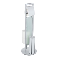 WENKO 25384100 - ensemble WC SULMONA 25x76 cm argenté/noir