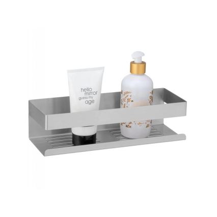 WENKO 25425100 - Étagère TURBO-LOC GENOVA MATT 30 x 10,5 cm argent mat