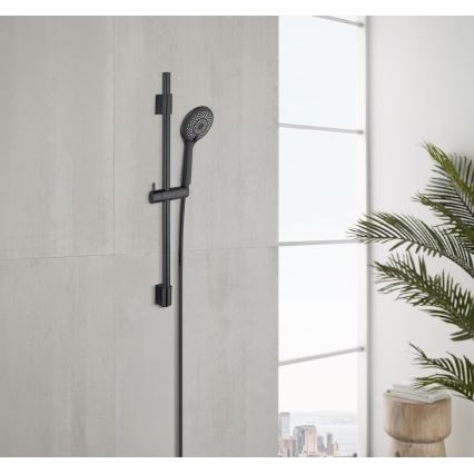WENKO 25453100 - Ensemble de douche Système d'économie d'eau 70 cm, noir
