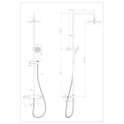 WENKO 25483100 - Système de douche WATERSAVING SYSTEM 120 cm chromé brillant