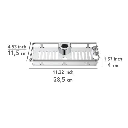 WENKO 25490100 - Étagère LIBERTÀ 28,5 x 11,5 cm chrome brillant