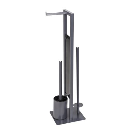 WENKO 25552100 - Brosse WC RIVALTA 18x70 cm gris/noir