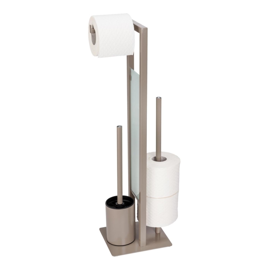 WENKO 25553100 - Brosse WC RIVALTA 18x70 cm beige/noir