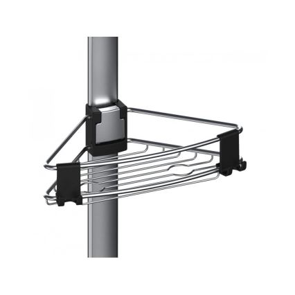 WENKO 25556100-Étagère d'angle PURIO 35,5x280 cm argenté/gris