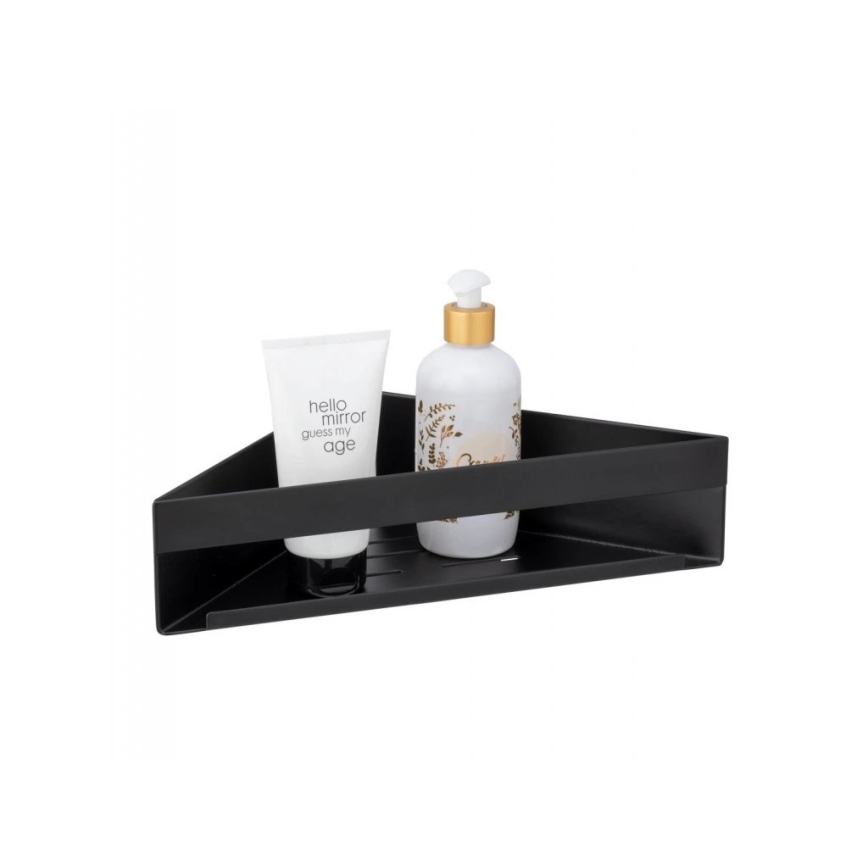 WENKO 25558100-Étagère GENOVA 36x17 cm noire