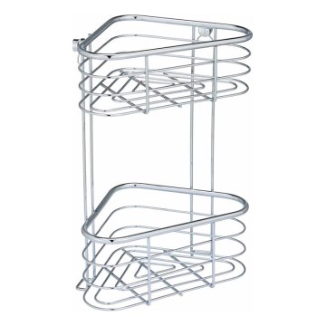WENKO 25569100 - Étagère d'angle TRESTINA 25 x 35 cm inox/argenté
