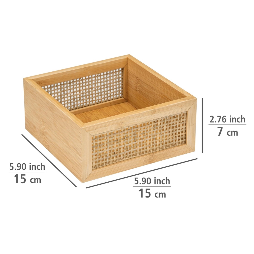 WENKO 25601100 - Plateau de baignoire ALLEGRE 15 x 7 cm, marron
