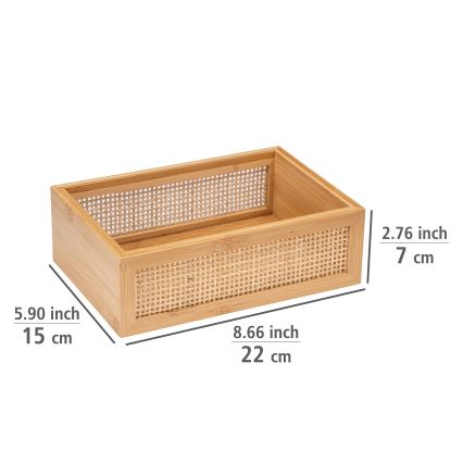 WENKO 25602100 - Plateau pour baignoire ALLEGRE 22x15 cm marron