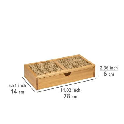 WENKO 25603100 – Organisateur ALLEGRE 28x14 cm marron