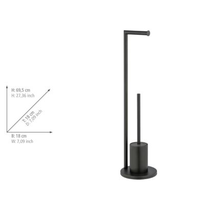 WENKO 25675100 - Ensemble WC FERLA 18x69,5 cm noir