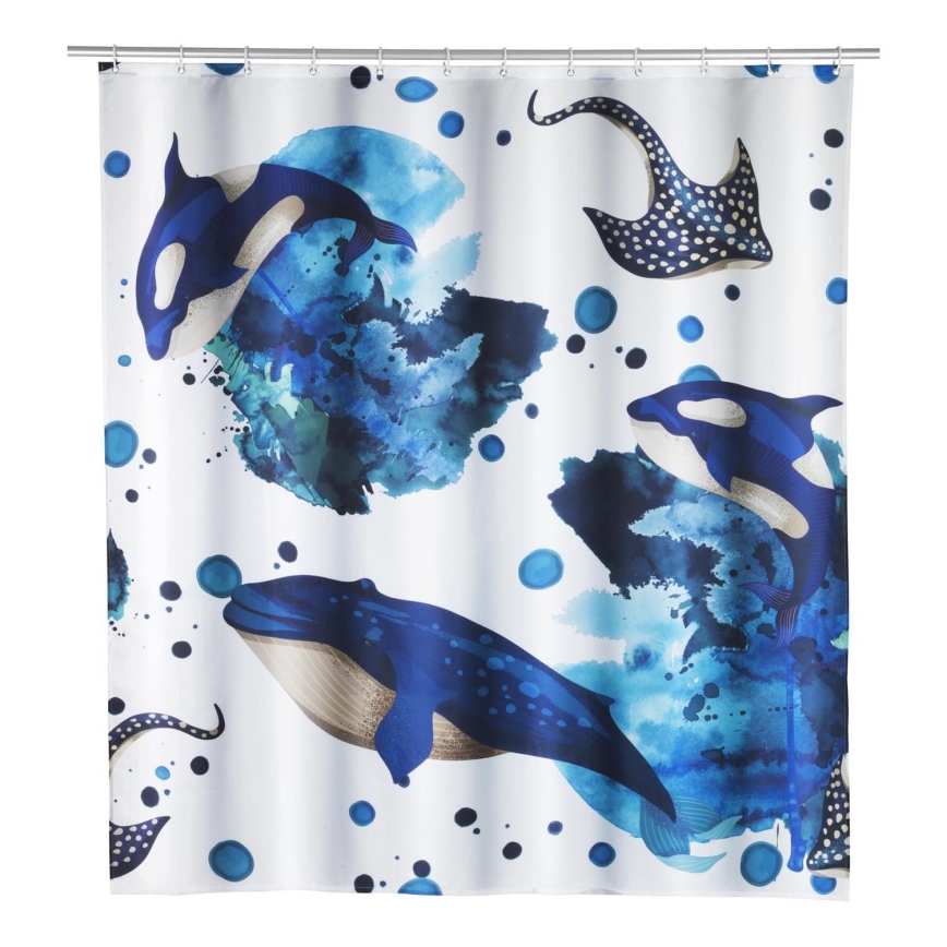 WENKO 25749100 - Rideau de douche AQUARIS 180x200 cm multicolore