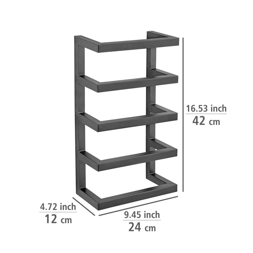 WENKO 25780100 - Porte-serviettes sur pied FONDIRO 24 x 42 cm noir