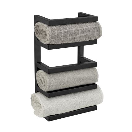 WENKO 25780100 - Porte-serviettes sur pied FONDIRO 24 x 42 cm noir