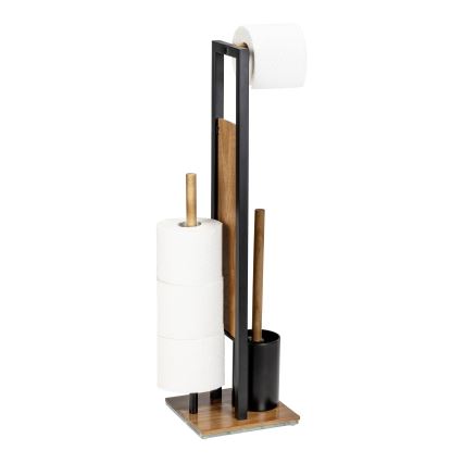 WENKO 25784100 - Ensemble WC RIVALTA 18x70 cm marron/noir