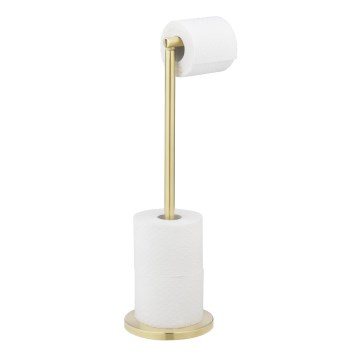 WENKO 25791100 - Support pour papier toilette 21x55 cm doré/argenté