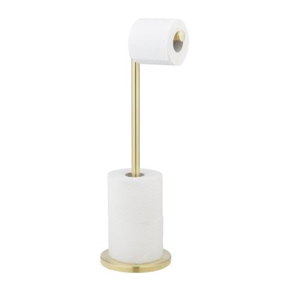 WENKO 25791100 - Support pour papier toilette 21x55 cm doré/argenté