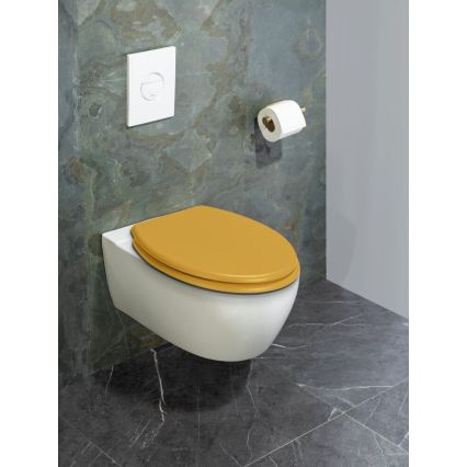 WENKO 25792100 - Abattant WC PRIMA 37x41 cm jaune/argenté
