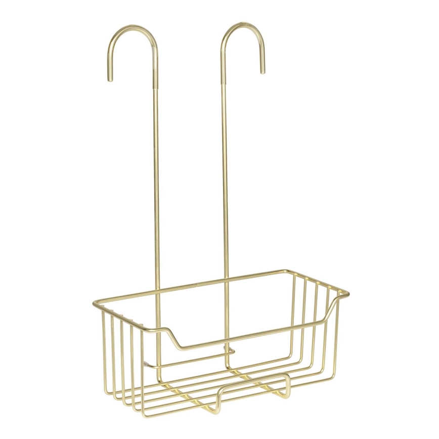 WENKO 25937100 - Panier de douche MILO 25x36 cm inox/or/transparent