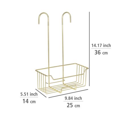 WENKO 25937100 - Panier de douche MILO 25x36 cm inox/or/transparent