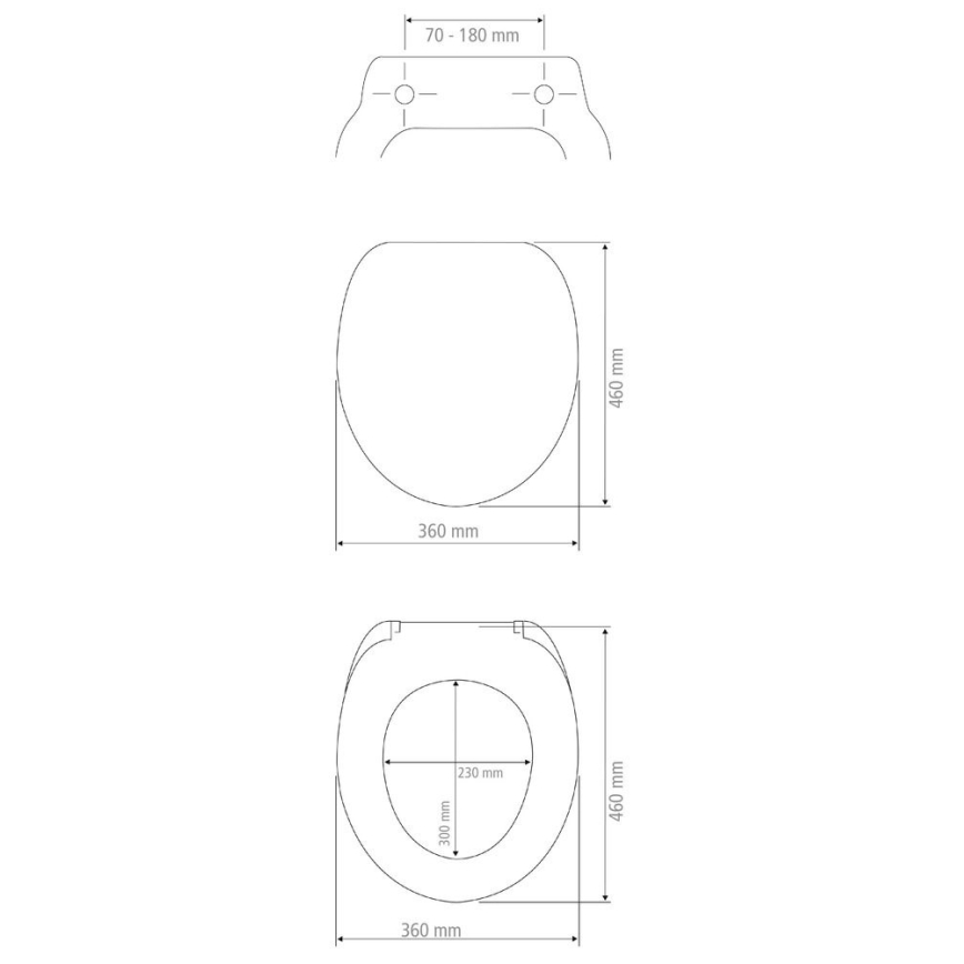WENKO 26029100 - Abattant WC GALATI 46x36 cm noir