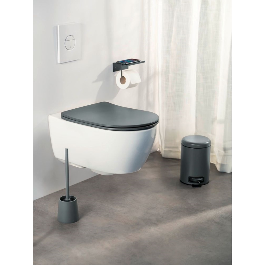 WENKO 26030100 - Abattant WC GALATI 46 x 36 cm anthracite