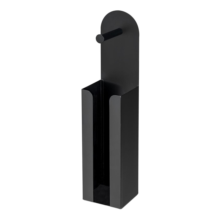 WENKO 26059100 - Porte-rouleaux AGIRA 12x54 cm noir