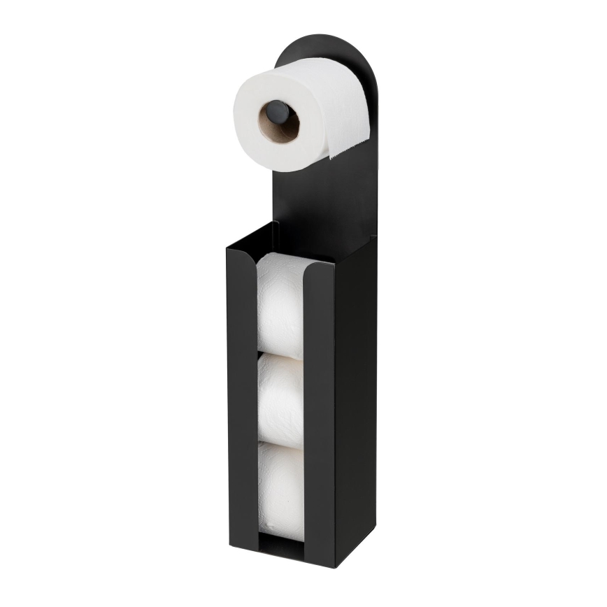 WENKO 26059100 - Porte-rouleaux AGIRA 12x54 cm noir