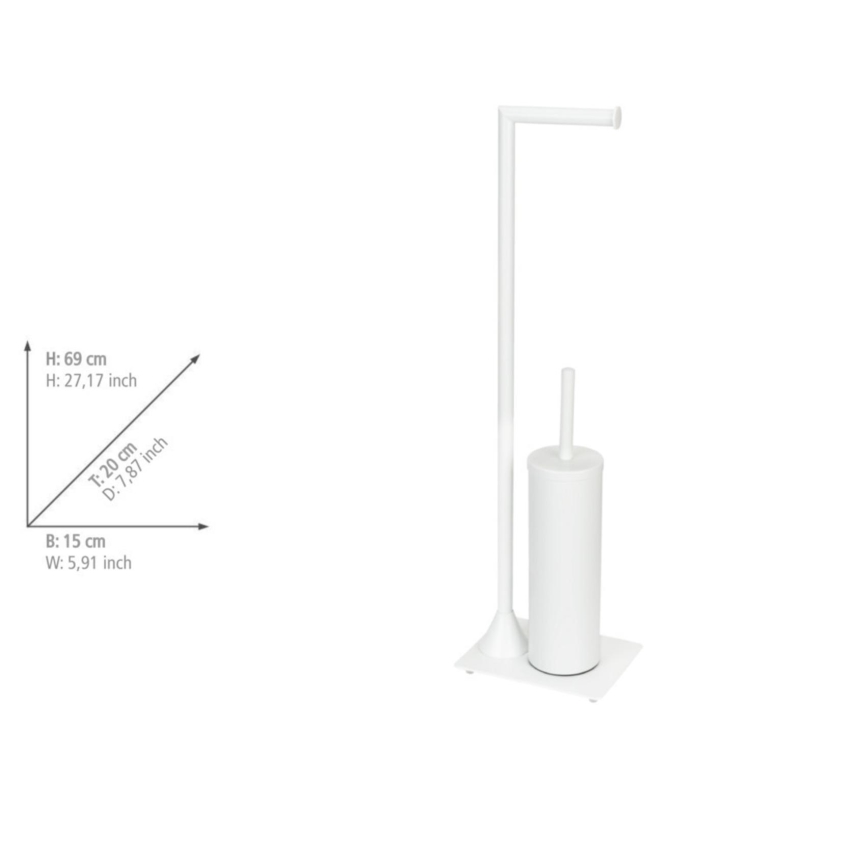WENKO 26072100 - Brosse WC HELLA 15 x 69 cm blanche
