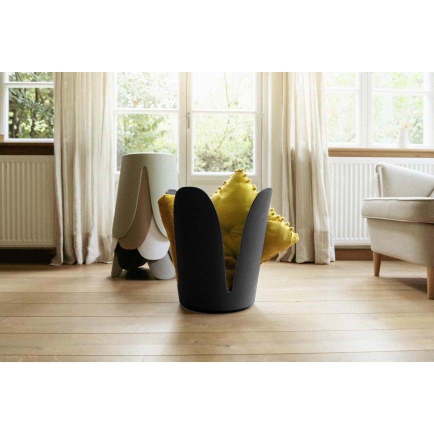 WENKO 26087100 - Tabouret COMISO 44,5x46 cm, noir