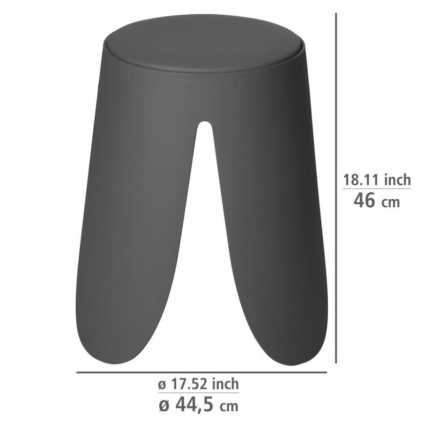 WENKO 26089100 - Tabouret COMISO 44,5x46 cm anthracite