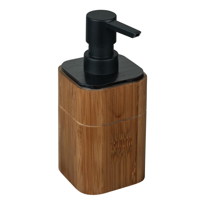 WENKO 26102100 - Distributeur de savon SERRO 7,5 x 16,5 cm marron/noir