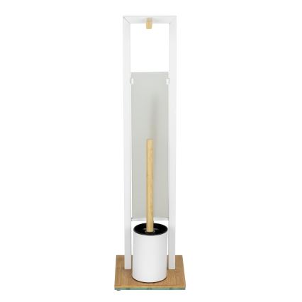 WENKO 26214100 - Ensemble WC RIVALTA 18x70 cm marron/blanc