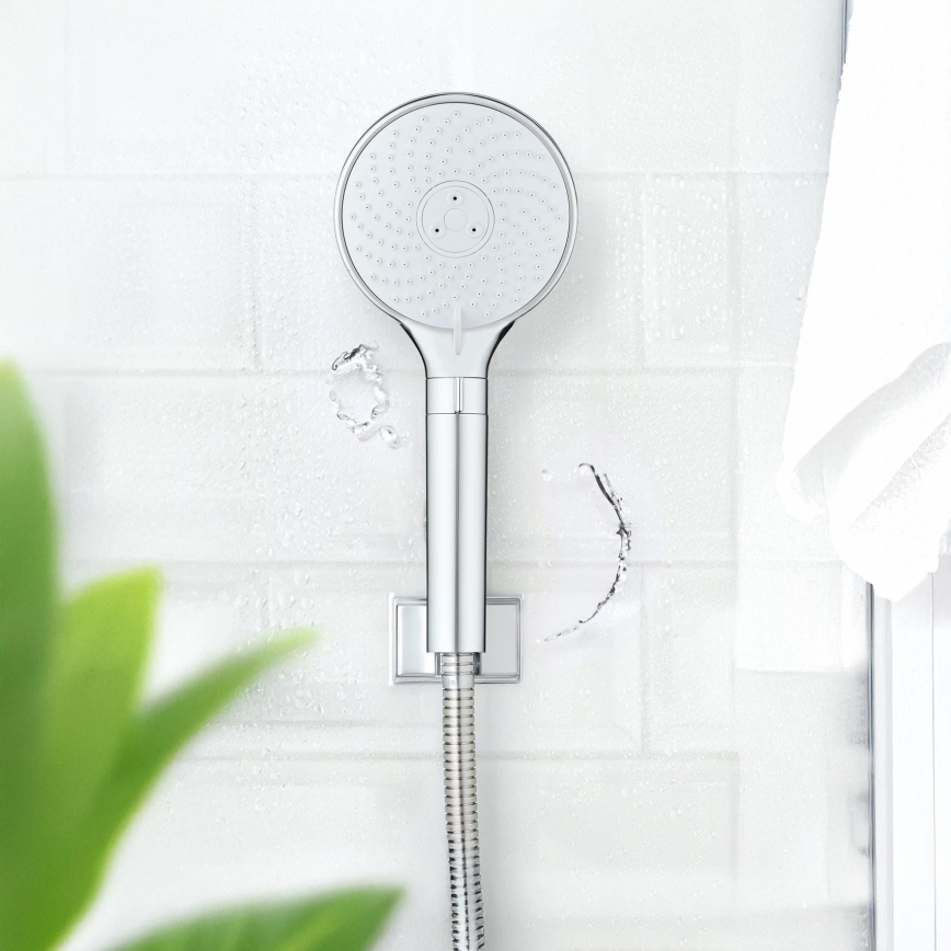WENKO 26362100 - Tête de douche WATERSAVING SYSTEM 12 x 12 cm chrome brillant/blanc