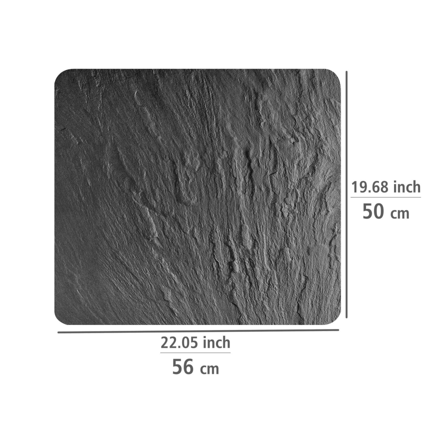 WENKO 2712984500 - Plaque de recouvrement NEUTRE 56x50 cm noir/transparent