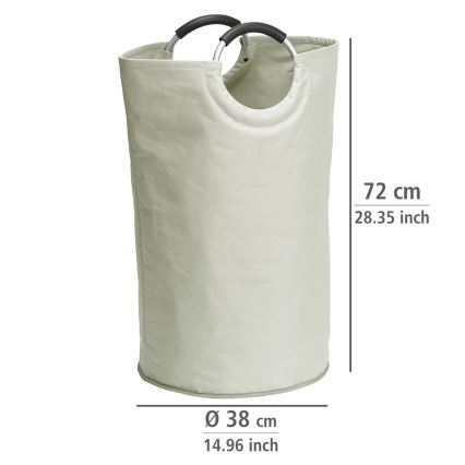 WENKO 3440001100 - Panier à linge STONE 38x72 cm beige/argent/noir