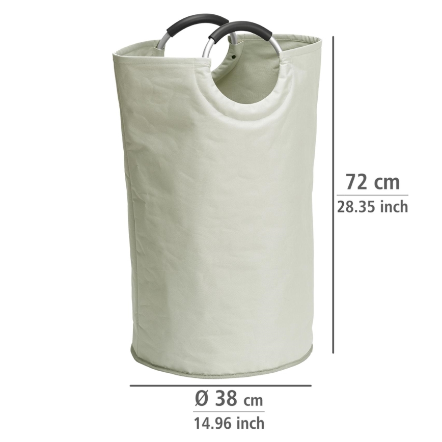 WENKO 3440001100 - Panier à linge STONE 38x72 cm beige/argent/noir
