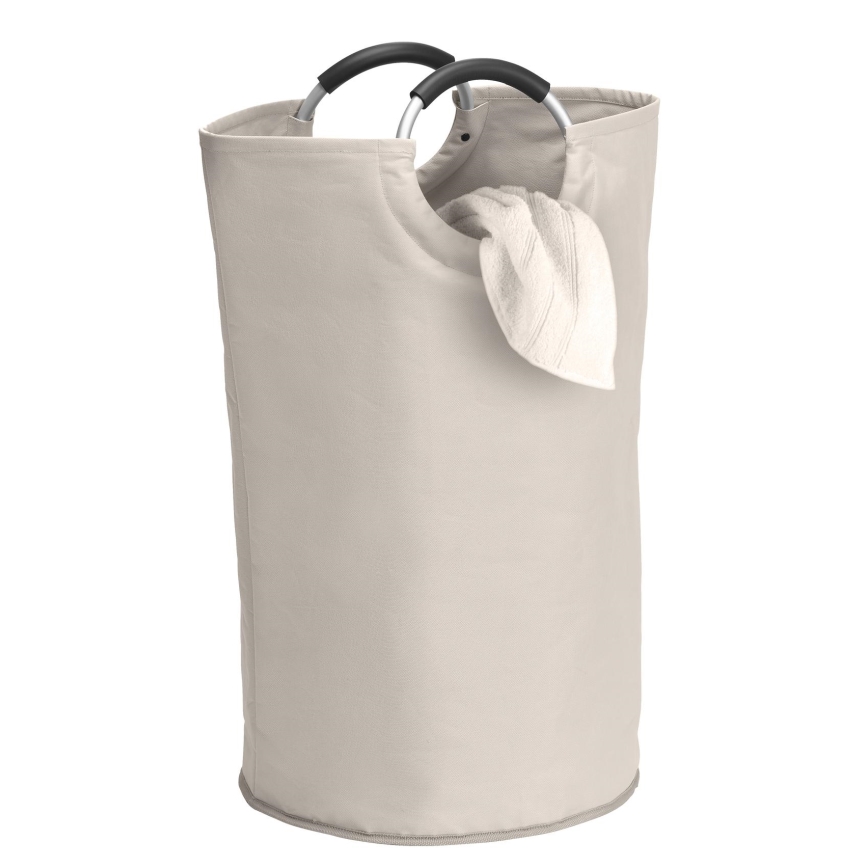 WENKO 3440001100 - Panier à linge STONE 38x72 cm beige/argent/noir