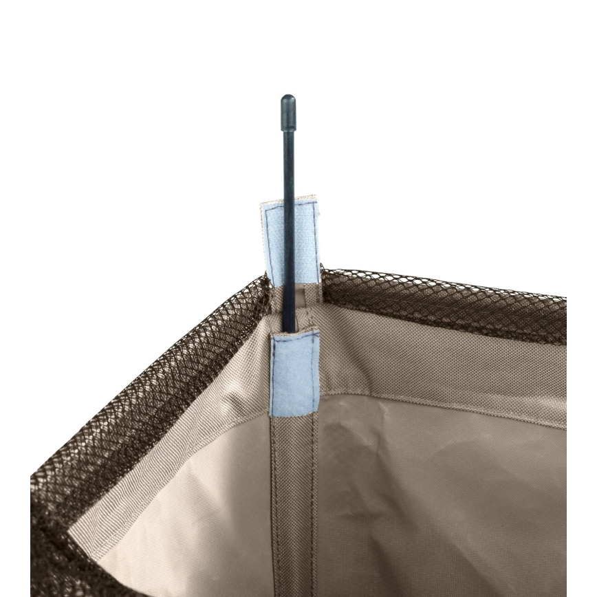 WENKO 3450113100 - Corbeille à linge CORNO 18,5 x 60 cm beige/noir