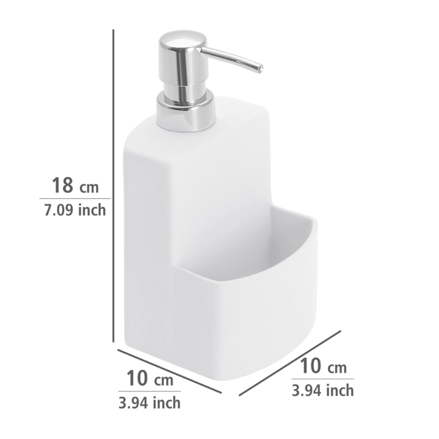 WENKO 3620115100 - Distributeur de savon FESTIVAL 10x18 cm blanc