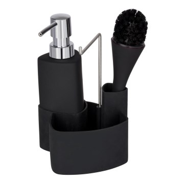WENKO 3620127800 - Ensemble de nettoyage EMPIRE 11x19 cm noir/argenté
