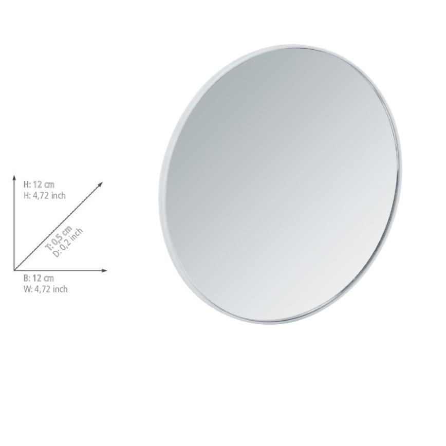 WENKO 3660010100 - Miroir cosmétique 12x12 cm chromé brillant