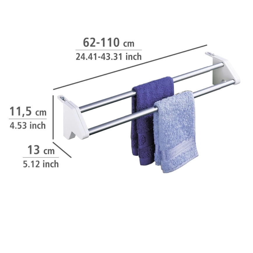 WENKO 3702100 - Séchoir 13x11,5 cm argenté/blanc