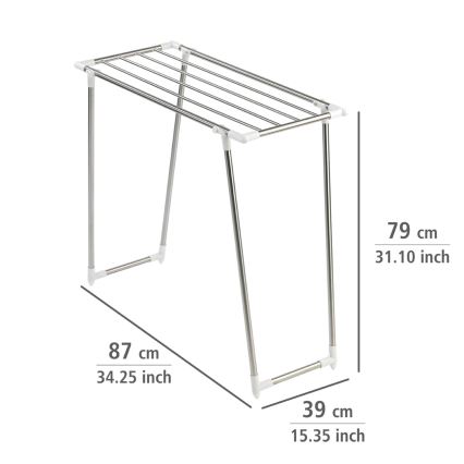 WENKO 3774020100 - Séchoir à linge PROFI SINGLE 87x79 cm inox/argent/blanc