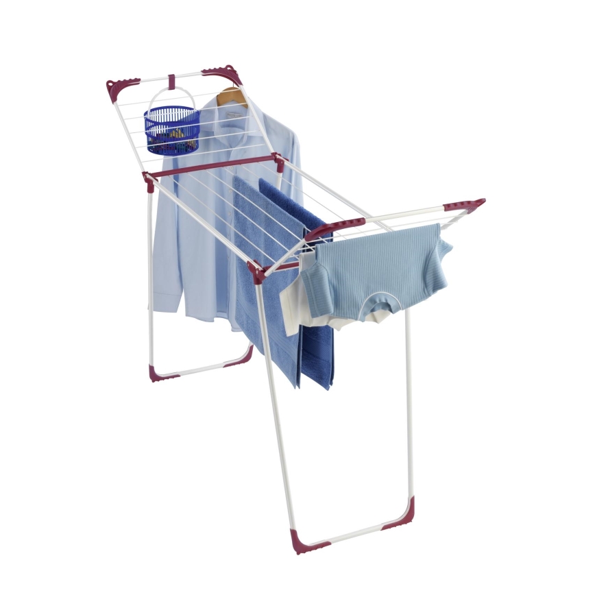 WENKO 3774021100 - Étendoir à linge SUMMER DRY 153 x 76 cm blanc/rose