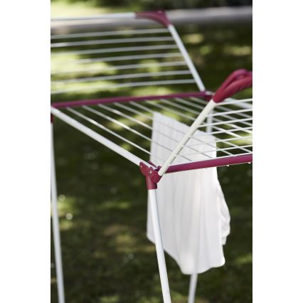 WENKO 3774021100 - Étendoir à linge SUMMER DRY 153 x 76 cm blanc/rose