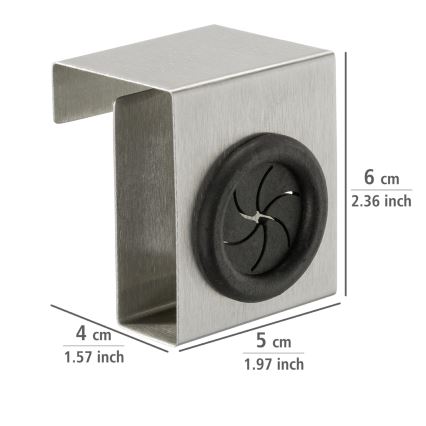 WENKO 4368060100 - Crochet PUSH 5x6 cm argenté/noir