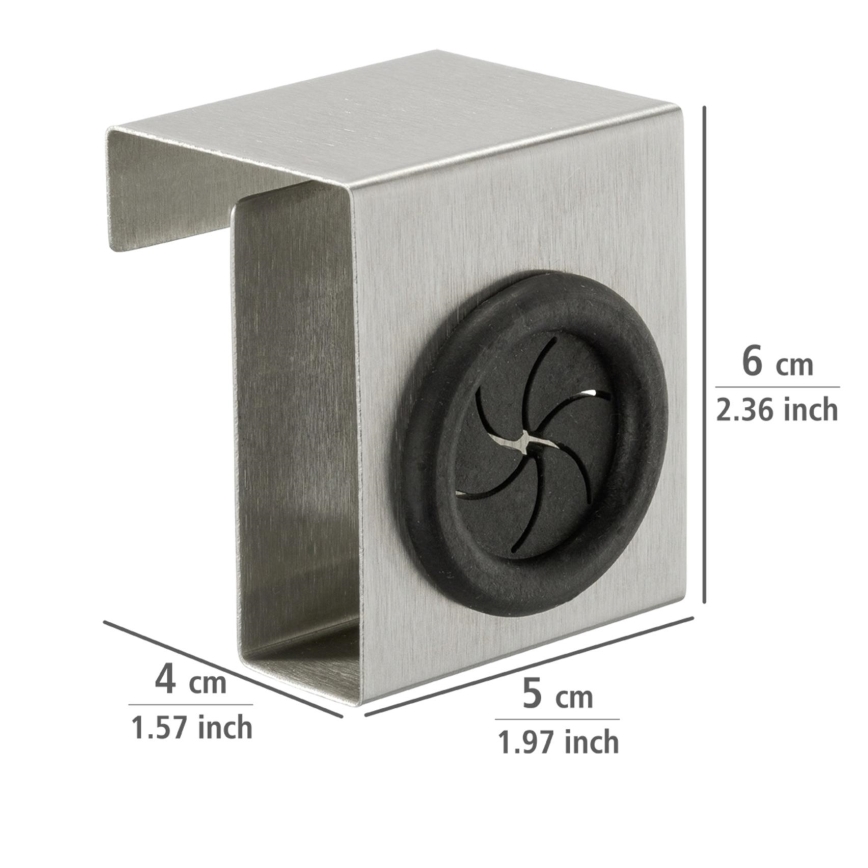 WENKO 4368060100 - Crochet PUSH 5x6 cm argenté/noir