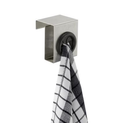 WENKO 4368060100 - Crochet PUSH 5x6 cm argenté/noir