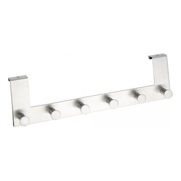 WENKO 4468060100 - Porte-manteau mural CELANO 39 x 11 cm inox/argenté